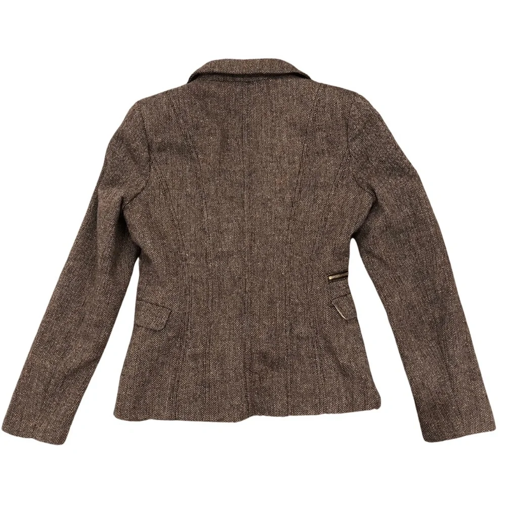 H&M Women’s Fitted Blazer Herringbow Pattern - Picture 2 of 4